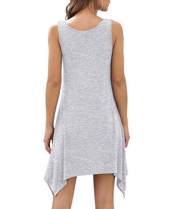 Women's Swimsuit Cover Ups Summer Swing Casual Beach Dress - Light Grey - CK199Q2OWYG $19.41-Cover-Ups