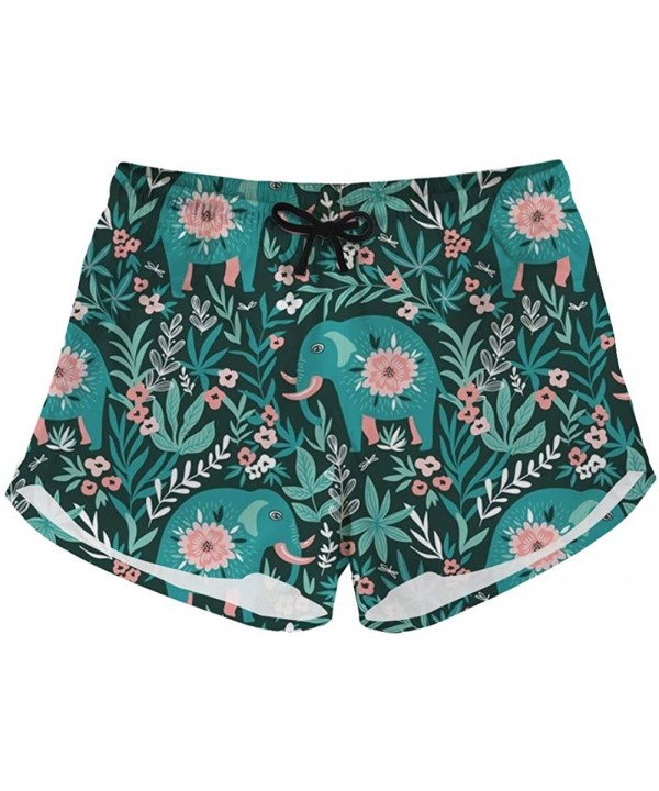 Women's Casual Swim Trunks Quick Dry Fashion Print Boardshort Beach Shorts - Elephant - CG194HGMH00 $28.04-Board Shorts