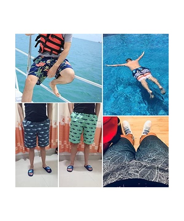 Men's Funny Swim Trunks Quick Dry Beach Shorts Summer Boardhorts with Mesh Lining - Animal 1 - CE194TDWUTG $25.06-Trunks