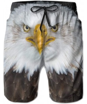 Men's Beach Shorts Swim Trunks Quick Dry Bathing Suit (Bald Eagle North America Bird) - Bald Eagle North America Bird - C818W...