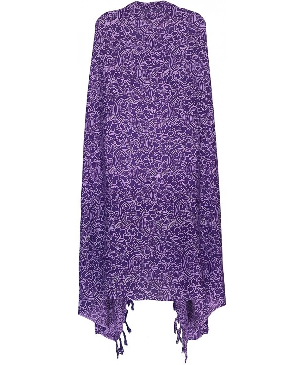 Sarong Wrap from Bali Your Choice of Design Beach Cover Up - Floral Purple - CY11YOY8V3N $14.44-Cover-Ups