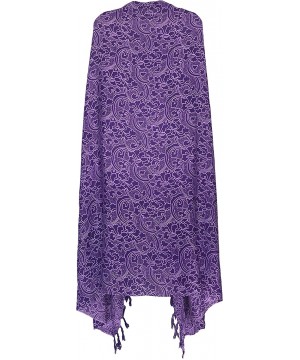 Sarong Wrap from Bali Your Choice of Design Beach Cover Up - Floral Purple - CY11YOY8V3N $14.44-Cover-Ups