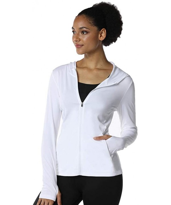 Women's UPF 50+ Sun Protection T-Shirt Long/Short Sleeve Outdoor Performance - White - C218ZD8W02Z $48.22-Rash Guards