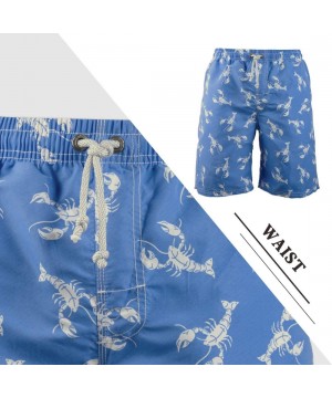 Men's Board Shorts Swimwear Beach Holiday Party Swim Trunks - Crayfish Blue - CR18QCXMRQO $20.74-Board Shorts