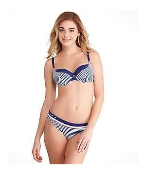 Lucille Classic Pant - Navy Stripe - CG11M3DQGHF $15.58-Bottoms