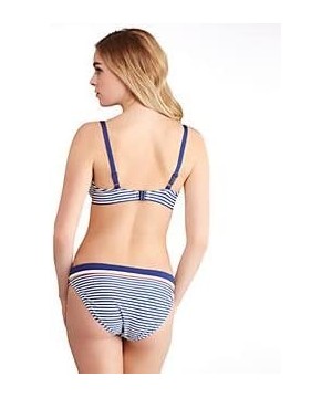 Lucille Classic Pant - Navy Stripe - CG11M3DQGHF $15.58-Bottoms