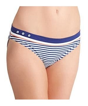 Lucille Classic Pant - Navy Stripe - CG11M3DQGHF $15.58-Bottoms