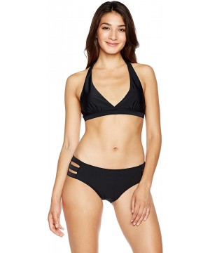 Women's Strappy Bathing Suit Bottom Full Coverage Bikini Bottom - Black(strappy) - CT185KEOCIU $19.51-Tankinis