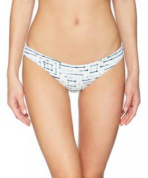 Women's Tie Dye Tile Cheeky Bikini Bottoms - White - CG186Z37GKK $29.69-Tankinis