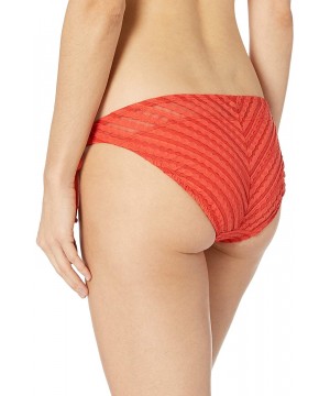 Women's Carly Adjustable Side Tie Bikini Bottom - Pimento - CZ18C4DE5Z9 $31.73-Tankinis