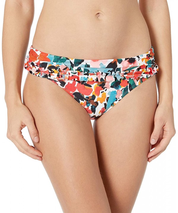 Women's Ruffle Foldover Bikini Swim Bottom - Sunset Floral - C818ZQ6ZZ0C $44.53-Tankinis