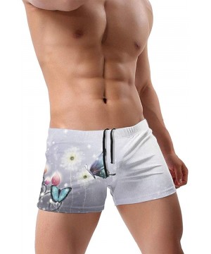 Cute Men's Boxer Trunks- Men's Swimwear- Swim Trunks- Shorts- Sports Swimwear- Boxer Briefs- Quick-Drying Surfing - Black - C...