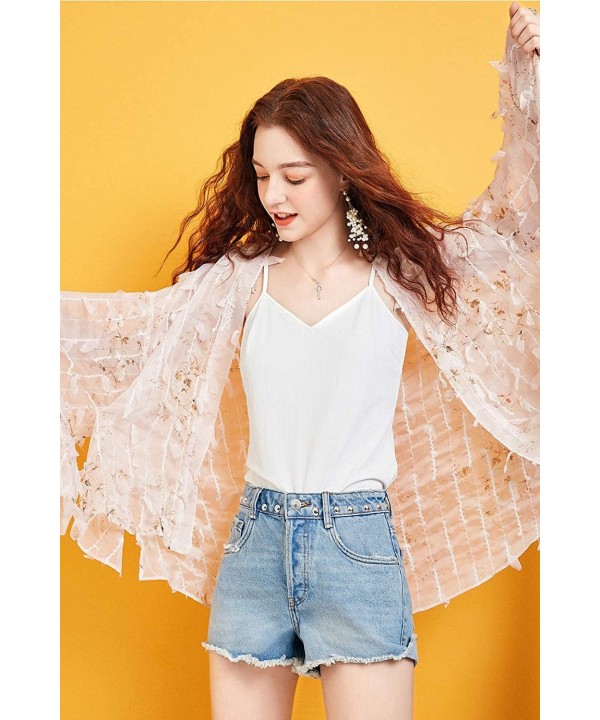 Women's Petal Chiffon Tassel Loose Dress Cover Up Cardigan - CU18TN7HU74 $26.21-Cover-Ups