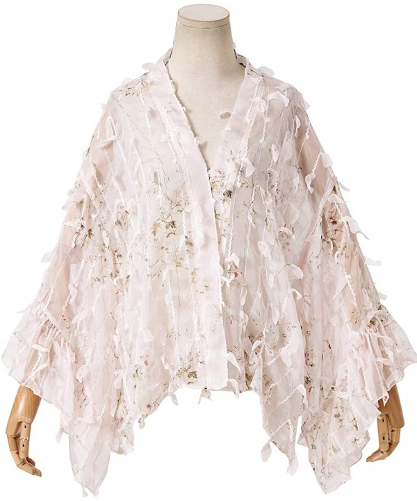 Women's Petal Chiffon Tassel Loose Dress Cover Up Cardigan - CU18TN7HU74 $26.21-Cover-Ups