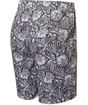 Women's UPF 50+ Board Shorts - Grey Shells - C718Q7A84Y0 $46.14-Board Shorts