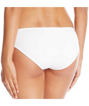 Women's Bikini Bottom Strappy Solid Color Hipster Panty Swimwear Beachwear Bathing Suit (White- S) - White - CB1955IDULN $9.0...