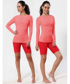 Long/Short Sleeve Rashguard for Women UPF 50+ Sun Protection Swim Shirts Swimsuit Swim Top Surfing Swimwear - Side Lines L/S_...