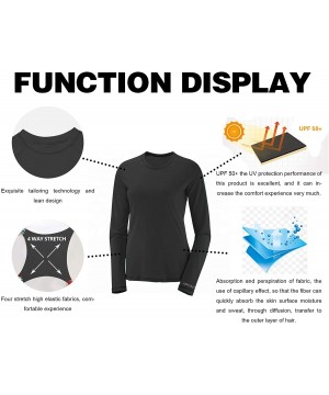 Long/Short Sleeve Rashguard for Women UPF 50+ Sun Protection Swim Shirts Swimsuit Swim Top Surfing Swimwear - Side Lines L/S_...