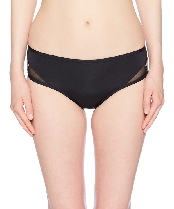 Junior's Love On Tropcut Out Hipster Bikini Bottom - Black - CL185QII6EL $19.06-Tankinis