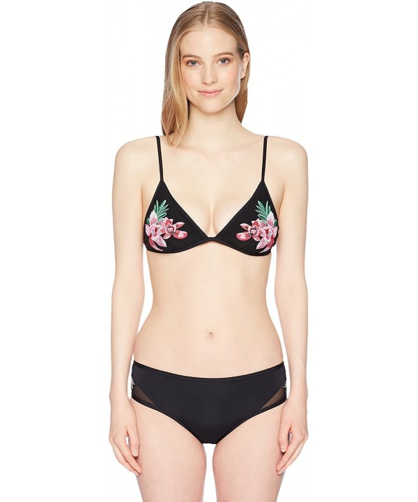 Junior's Love On Tropcut Out Hipster Bikini Bottom - Black - CL185QII6EL $19.06-Tankinis