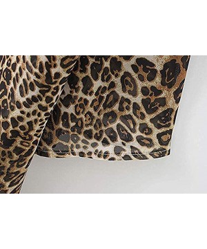 Womens Kimono Cardigans Floral Print Chiffon Beach Cover ups Loose Casual Tops - Leopard - CJ18QSKKIIG $14.57-Cover-Ups