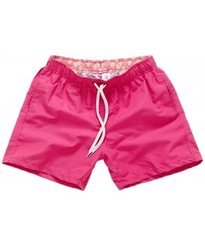 Swim Trunks Short for Boy- Men Beach Swim Shorts Casual Sport Shorts Elastic Waist Drawstring Shorts with 3 Pocket - Hot Pink...