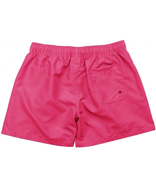 Swim Trunks Short for Boy- Men Beach Swim Shorts Casual Sport Shorts Elastic Waist Drawstring Shorts with 3 Pocket - Hot Pink...