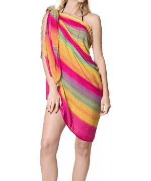 Women's Beach Wear Bikini Wrap Skirt Sarong Cover Ups Hand Tie Dye - Summer Green_h960 - CH187DNIXD2 $15.97-Cover-Ups