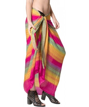 Women's Beach Wear Bikini Wrap Skirt Sarong Cover Ups Hand Tie Dye - Summer Green_h960 - CH187DNIXD2 $15.97-Cover-Ups