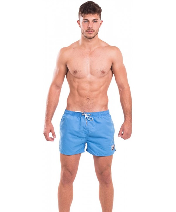 Men's Beach Board Shorts Swimwear Swimsuits Swim Surfing Boxer Trunks - Blue - CA18EMROHGZ $24.03-Board Shorts