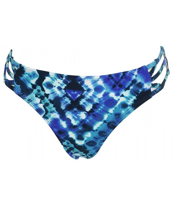 Womens Tie-Dye Hipster Bikini Swim Bottom Blue S - CS18OZAY4IU $10.26-Bottoms