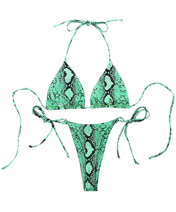 Women's Sexy Bikini Set High Cut Leg Design Two Piece Swimsuits Swimwear - Green - C0190C5ZUER $13.79-Sets