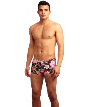 Men's Square Cut Swimming Suit - Seville Rose - C618O75AGQA $51.71-Racing