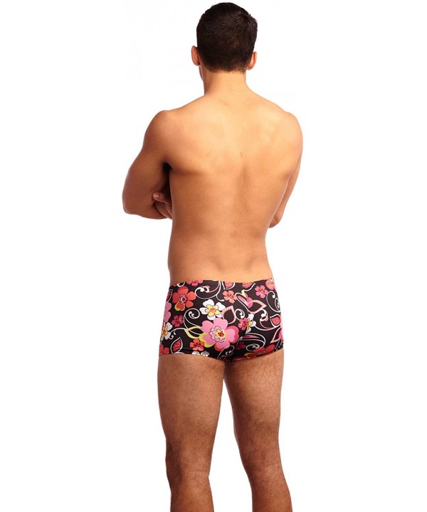 Men's Square Cut Swimming Suit - Seville Rose - C618O75AGQA $51.71-Racing