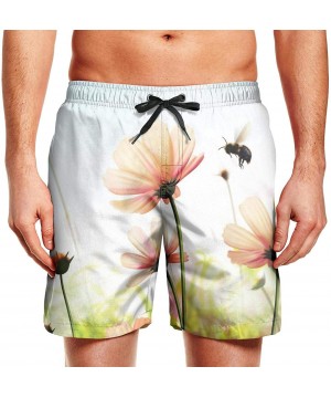 Mens Summer Cool Quick Dry Board Shorts Beautiful Dandelion Swim Trunks Bathing Suit with Side Pockets Mesh Lining - Beautifu...