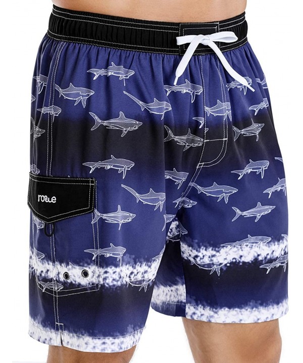 Men's Quick Dry Soft Relaxed Fit Drawstring Swim Trunks - Deep Blue-329 - CF196R227H2 $25.06-Trunks