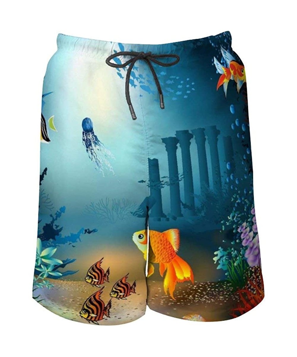 Zen Brushstroke Circle Chinese Meditation Art Beach Shorts - Style3 - C8190NCTE5L $27.14-Trunks