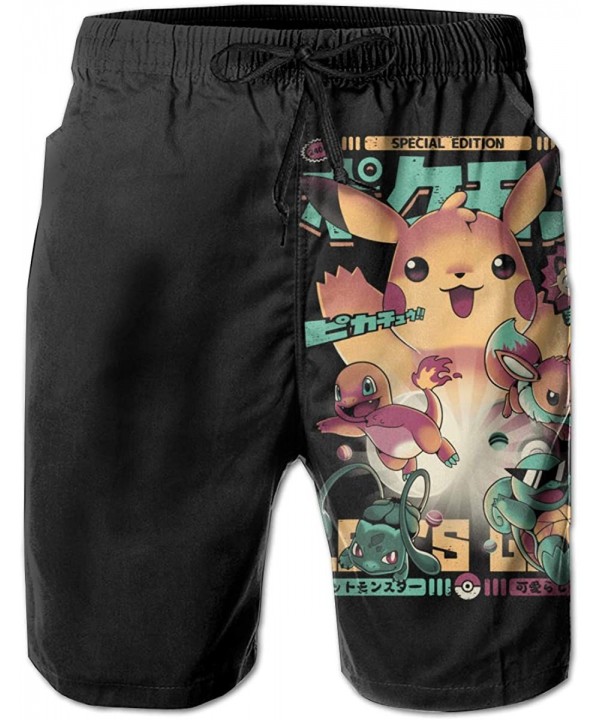 Pikachu Bulbasaur Eevee Squirtle Mans Quick Dry Beach Board Shorts Home Swim Trunks - Pikachu Bulbasaur Eevee Squirtle - CY19...