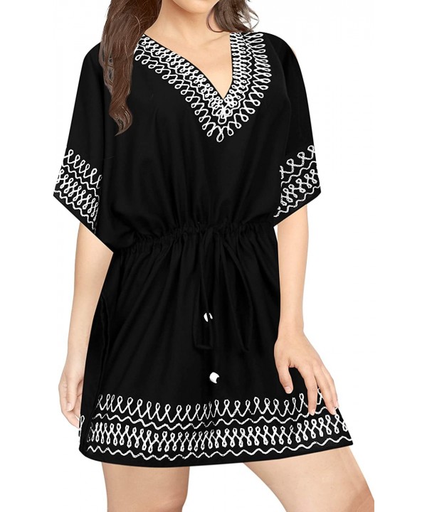 Bikini Swimwear Swimsuit Beach Cover ups Women Summer Dress Digital - Halloween Black_b82 - CL180M4Y3W6 $16.94-Cover-Ups