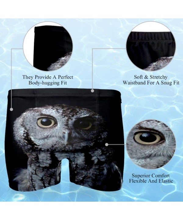 Owl Portrait Swimsuits Swim Trunks Shorts Athletic Swimwear Boxer Briefs Boardshorts - C619E4H037K $20.95-Briefs