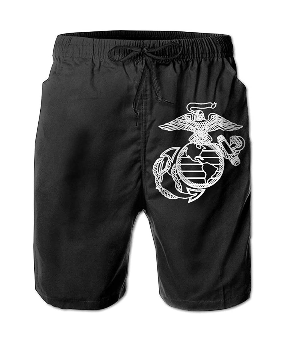 USMC Drawstring Swim Trunks Quick-Drying Beach Shorts for Men - Usmc-7 - CT18I8ICMS8 $21.60-Board Shorts