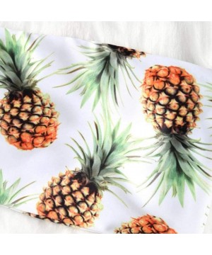 Women Pineapple Print Tube up Bikini Push-Up Swimwear Beachwear - White - CB1962NL8D4 $10.31-Sets