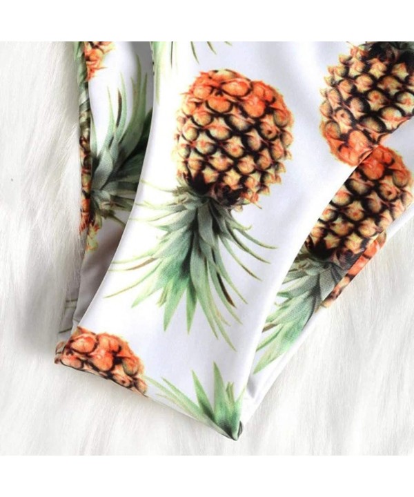 Women Pineapple Print Tube up Bikini Push-Up Swimwear Beachwear - White - CB1962NL8D4 $10.31-Sets