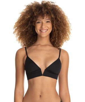 Women's Long Line Triangle - Black - CZ193C3673U $52.33-Tops