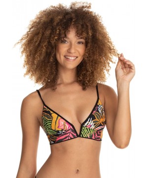 Women's Long Line Triangle - Black - CZ193C3673U $52.33-Tops