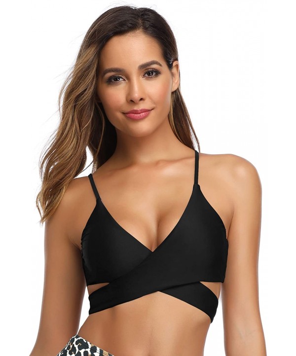 Women's Cheeky Swimsuit Twist Front Bikini Bottoms Ruched Swim Bottoms - Bikini Top - Black - CG190N38NHR $16.81-Bottoms