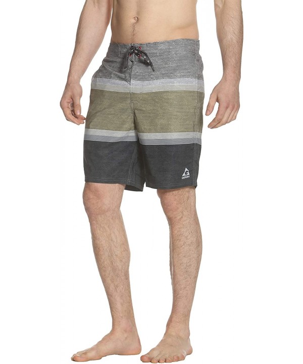 Ace Stretch Mens Board Short Swim Trunk Swimwear - Oak Peeler - CC18DZLQ0XK $16.62-Board Shorts