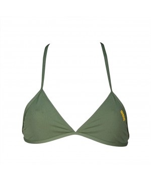 Women's Rule Breaker Feel Triangle MaxLife Bikini Top - Army - CM18UKDK2AD $13.95-Tops