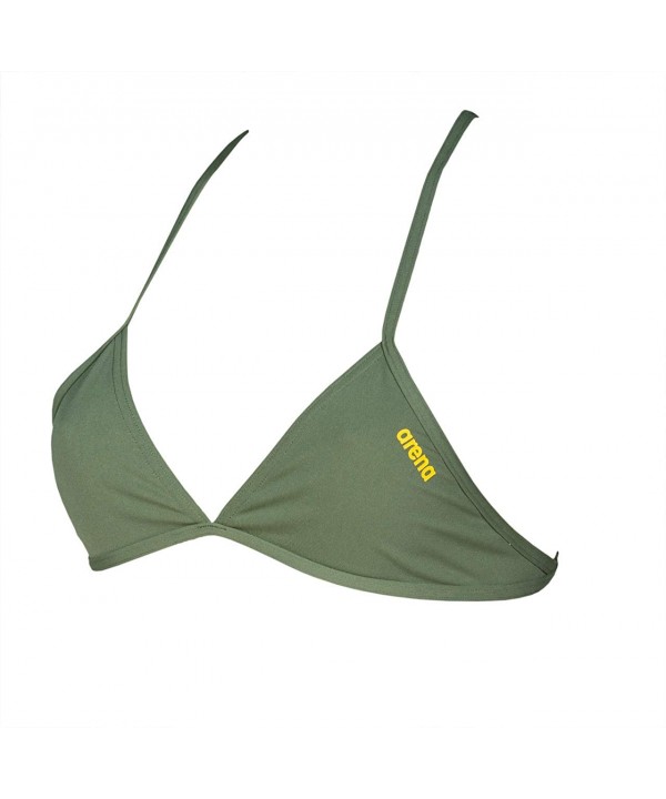 Women's Rule Breaker Feel Triangle MaxLife Bikini Top - Army - CM18UKDK2AD $13.95-Tops