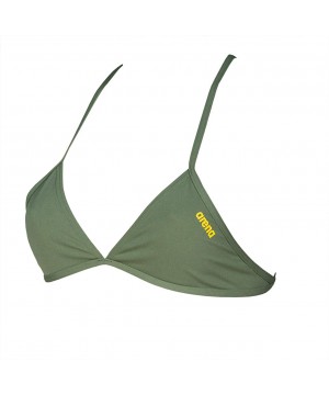 Women's Rule Breaker Feel Triangle MaxLife Bikini Top - Army - CM18UKDK2AD $13.95-Tops